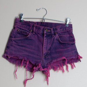Lee high waisted pink purple denim shorts XS 2